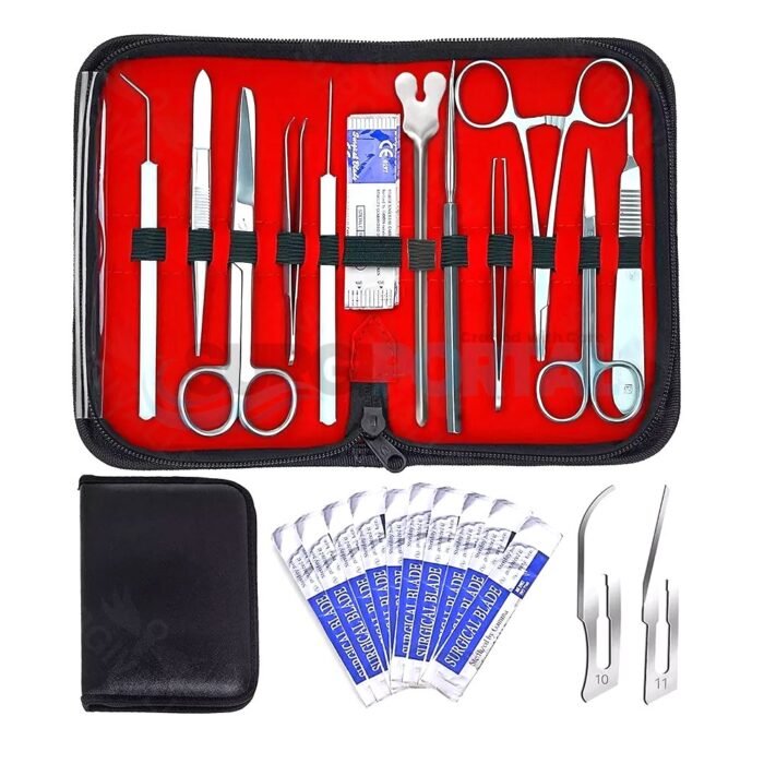 Advanced General Surgery Set Dissection Kit Biology Lab With Reusable Silicone Pad Anatomy - Image 1