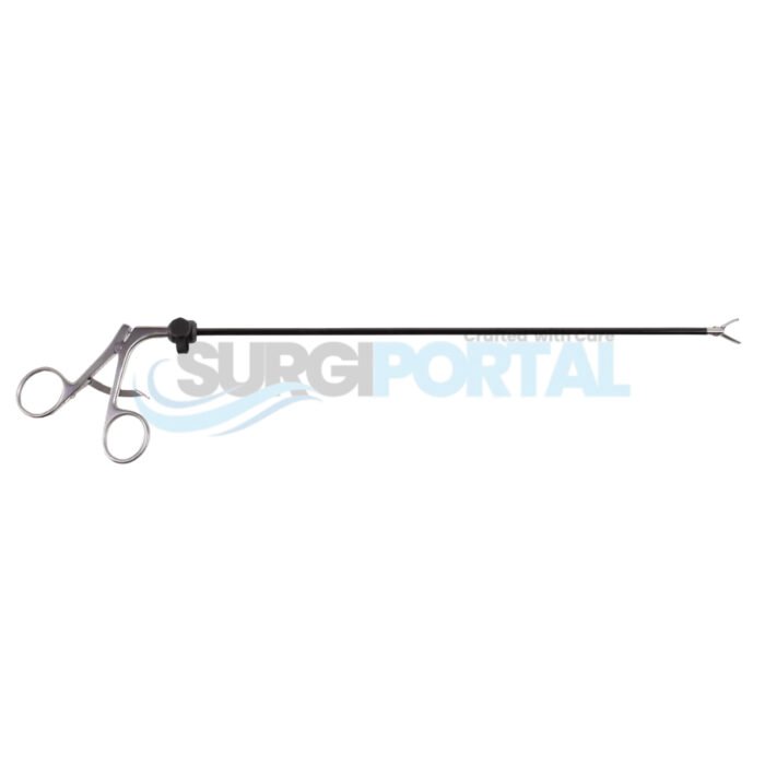 Allis Grasp Forceps 35cm – Clear, Flushable, with Ratchet, Insulated Shaft - Image 1