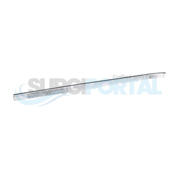 Anderson Neivert Osteotome – 4mm Curved Cutting Edge, Left Single Guard, 205mm - Image 1