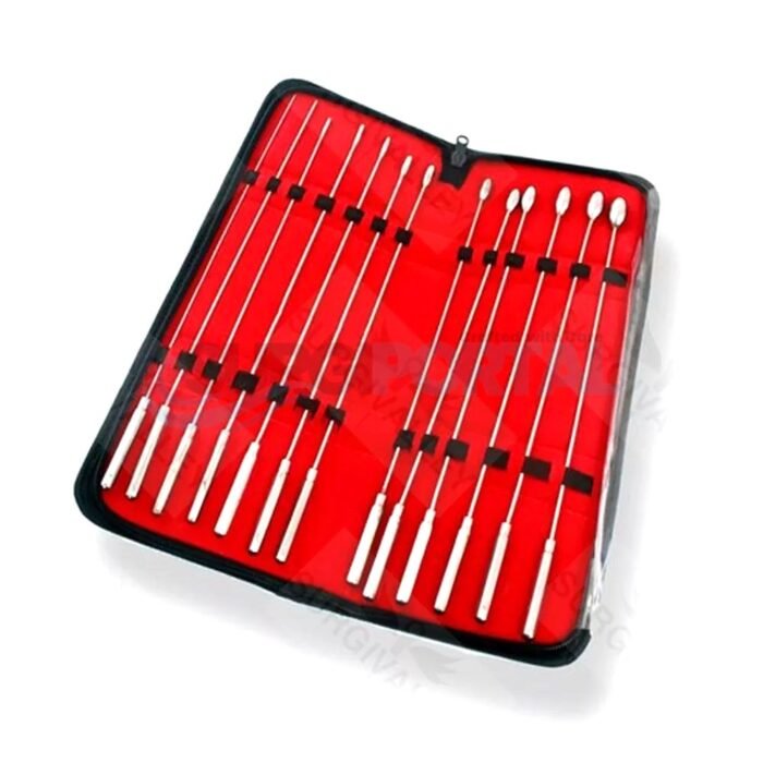 Bakes Rosebud Uterine Sound Instrument Set Of 13 Pieces - Image 1