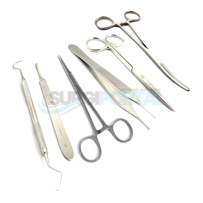 Basic General Surgery Dissecting Kit With Hemostatic Forceps Surgical Scissors Bp Handles - Image 1