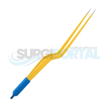 Bayonet Disposable Bipolar Forceps Electrosurgical Instrument