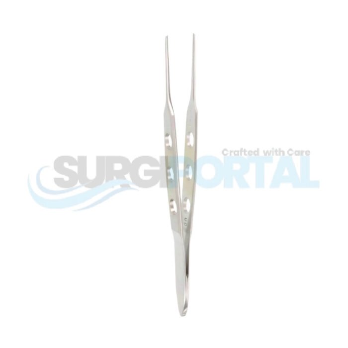 Bishop-Harmon Dressing Forceps Cross Serrated Tips 5mm - Image 1