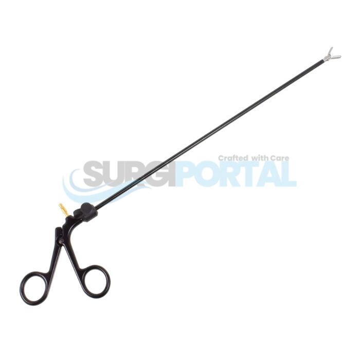 Blunt Nose Grasping Forceps 35cm – Straight, Monopolar, Insulated Shaft and Handle - Image 1
