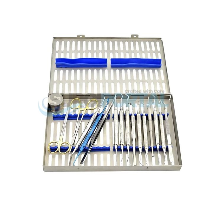 Bone Grafting Kit Of 15 Pieces Instruments With Large Cassette - Image 1