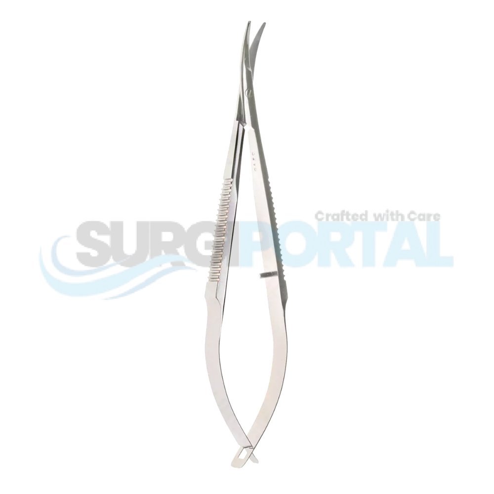 resized_processed_Castro Corn Scissors strong cve Castroviejo Corneal Scissors – Strong Curved Blades - Image 1
