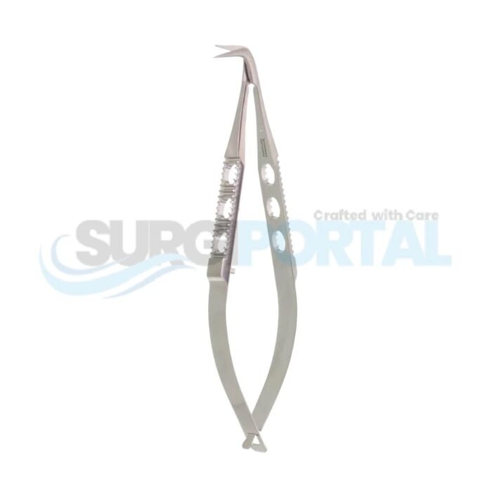 Castroviejo Keratoplasty Scissors – Blunt Tips, 90° Angled - Image 1