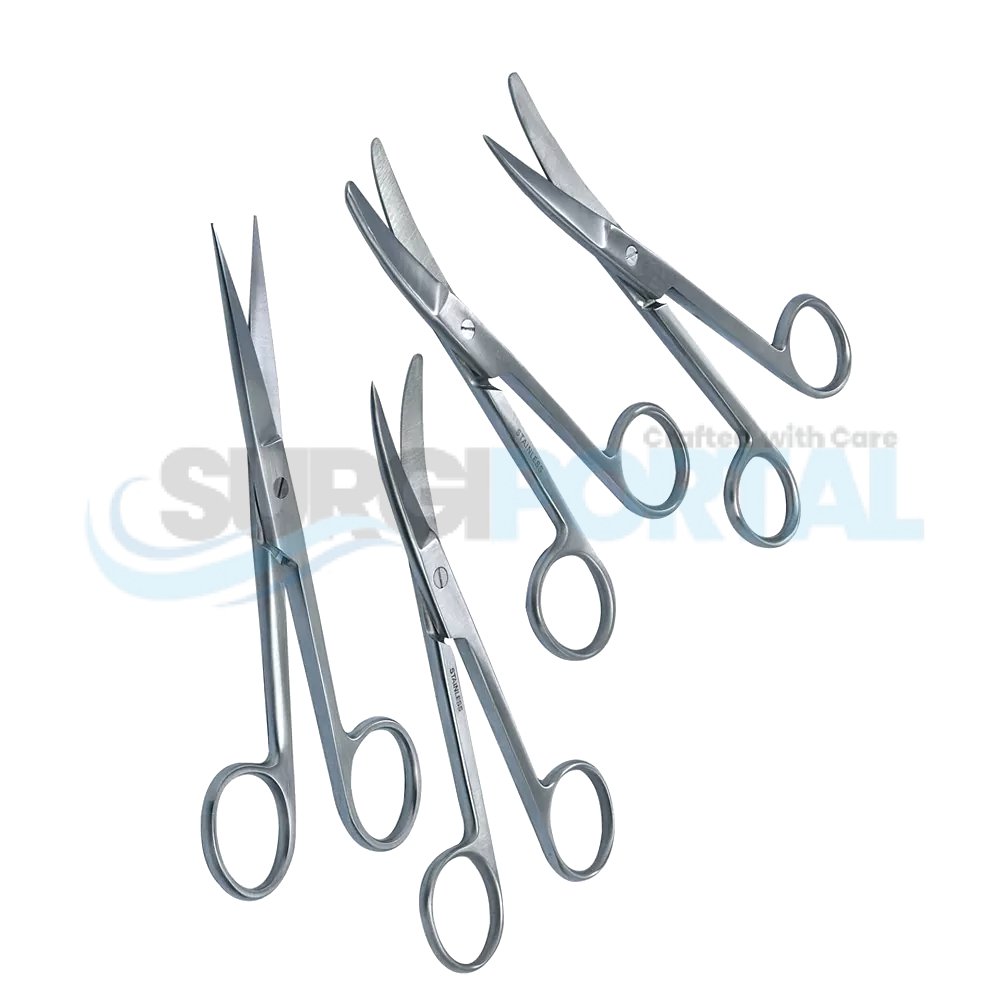 resized_processed_Cooper Scissors 14 cm Curved Pointed Blunt Standard Suture Surgical Scissors Cooper Scissors – 14cm, Curved, Pointed/Blunt Tips – Standard Suture Surgical Scissors - Image 1