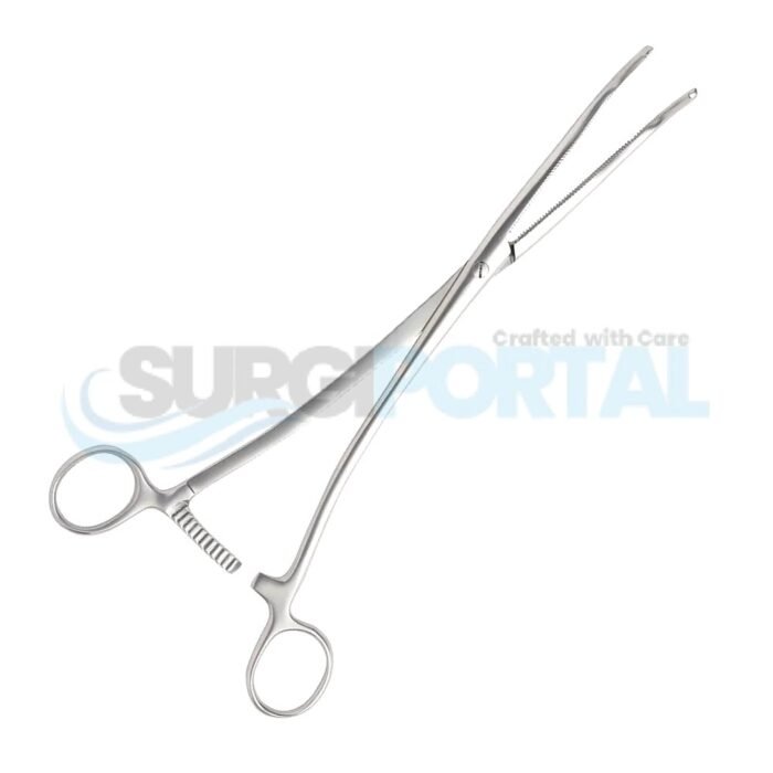 Crafoord Dissecting Clamp Full Curve 260mm Full Lateral Serrations Surgical Clamp - Image 1