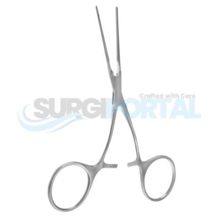 DeBakey Castaneda Clamp 1.4mm Straight Jaws Curved Handle
