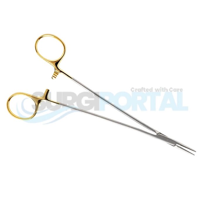 Debakey Needle Holder Delicate Serrated with Tungsten Carbide Inserts - Image 1