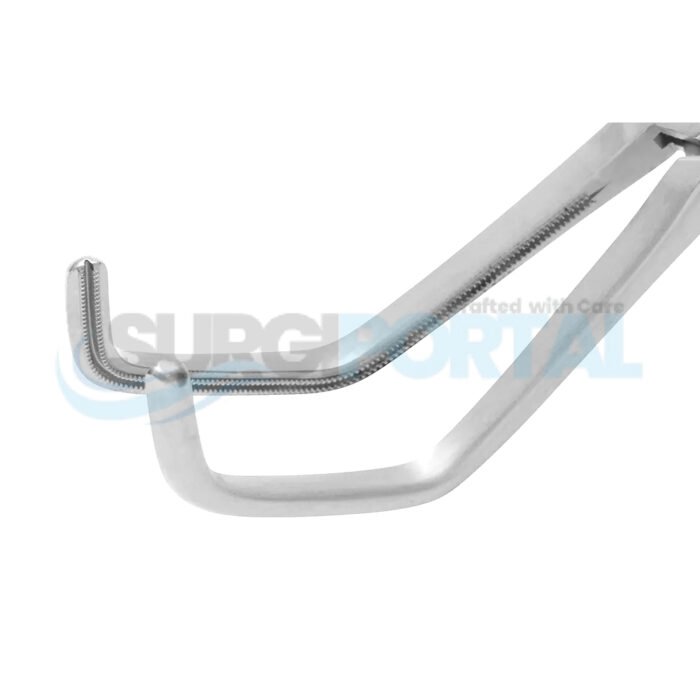 DeBakey Tangential Clamp 195mm Effective Jaw 1 x 2 Teeth Surgical Instrument - Image 1
