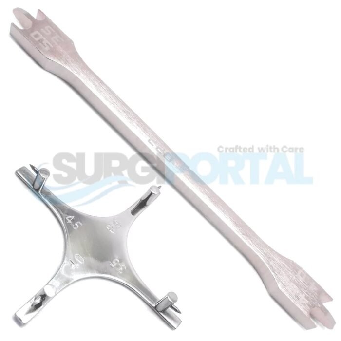 Dental Bracket Height Gauge 022 & Boone Gauge 3.5mm 4mm 4.5mm 5mm Orthodontic Stainless Steel Instruments - Image 1