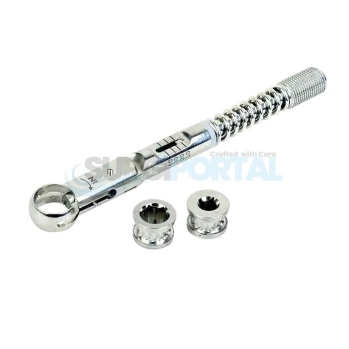 Dental Implant Torque Wrench Ratchet 10-40 Ncm 6.35mm Hex 4.0mm+4 Pcs Hex Driver - Image 1
