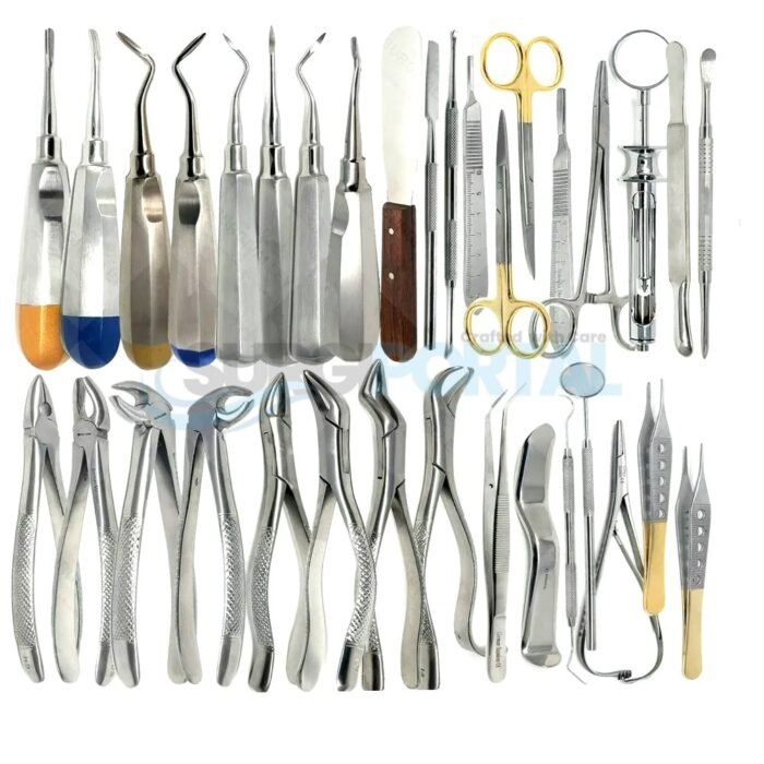 Dental Oral Surgery Kit – 64 Pieces Extraction Dental Instruments - Image 1