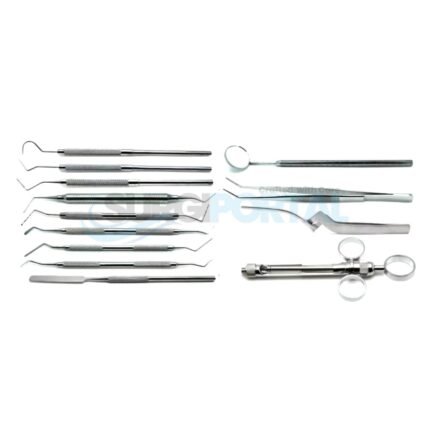 Dental Root Canal & Pulpotomy Tray Setup Stainless Steel Instruments Set Of 13