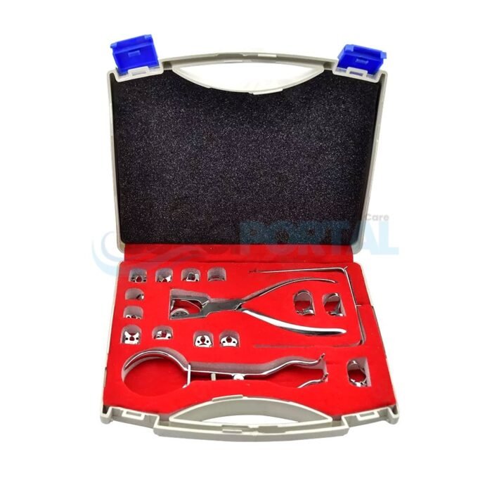 Dental Rubber Dam Clamp Forceps Set Ainsworth Rubber Dam Punch Dental Instrument - Image 1