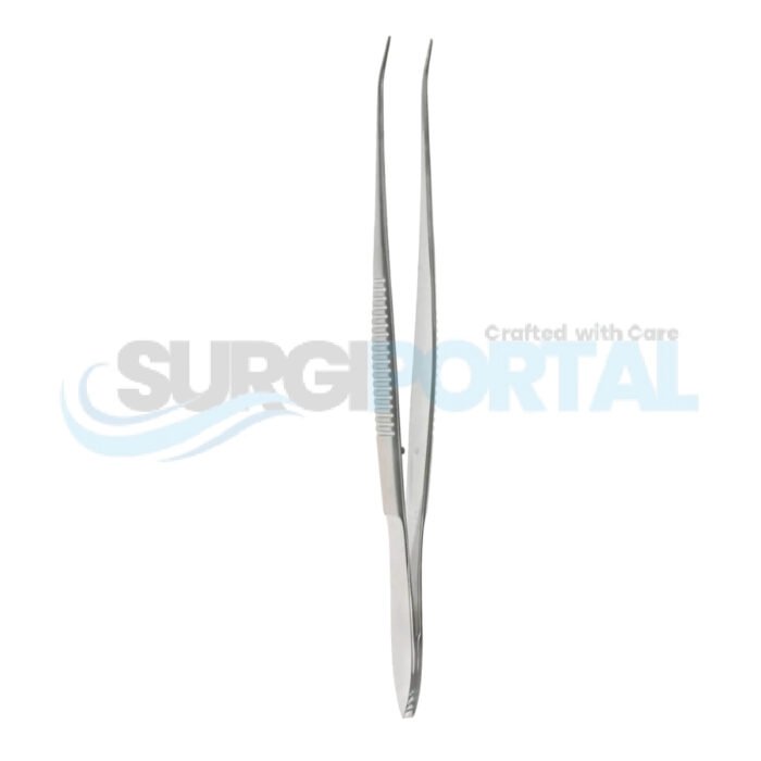 Dress Forceps – Serrated Delicate Tips, Light Curve - Image 1