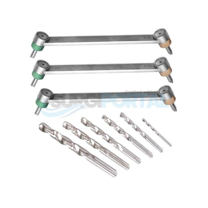 Drill Bits Neutral and Load Drill Guide Set of 9 Pieces Orthopedic Instruments - Image 1