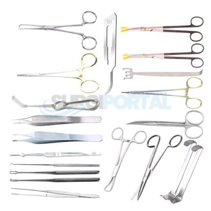 Endoscopic Forehead Lift Dissectors 19 Pcs Set Facial Plastic Surgery