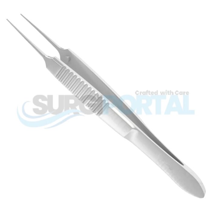 Iris Forceps Straight/Curved Flat Serrated Handle - Image 1