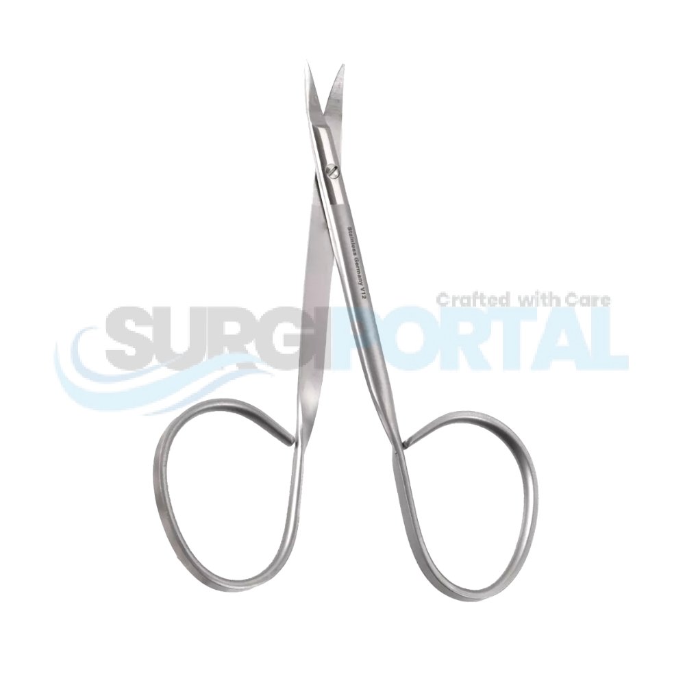 resized_processed_Iris Scissors – ribbon type sm bld – cvd Iris Scissors – Ribbon Type Small Blade, Curved - Image 1