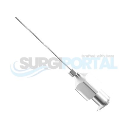 Irrigating Cannula Straight Blunt Tip Surgical Instrument