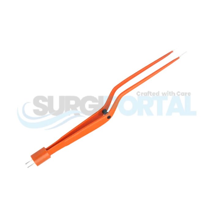 Jansen Bayonet Silver Glide Non Stick Bipolar Forceps - Image 1