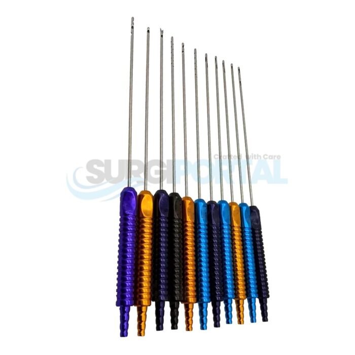Liposuction Cannula Set For Face 5 Cannula And Handle Surgery Instrument - Image 1