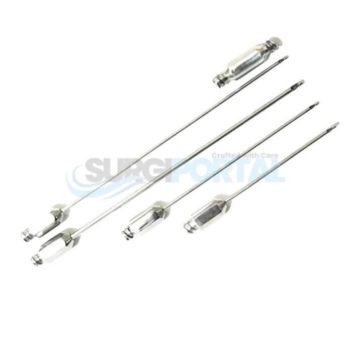 Luer Lock Liposuction Cannulas Set With Transfer Adopter For Luer Lock Syringes - Image 1