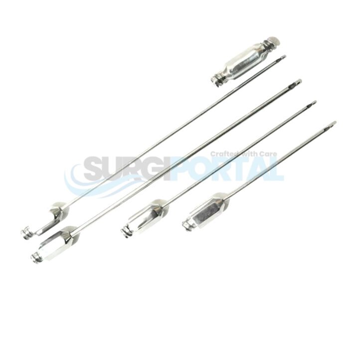 Luer Lock Liposuction Cannulas Set With Transfer Adapter For Luer Lock Syringes - Image 1