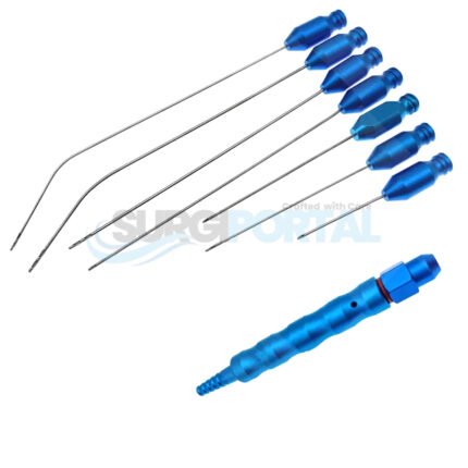 Luer Lock Connector Syringe Cannula 9 PCs Set Plastic Surgery Liposuction Cannula