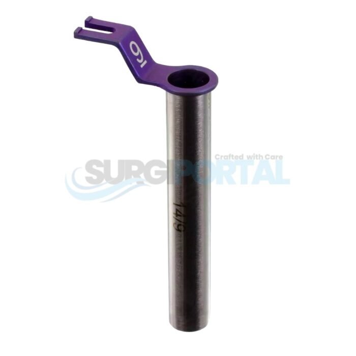 MIS Tubular Retractor – Beveled Titanium 14mm x 9cm - Image 1