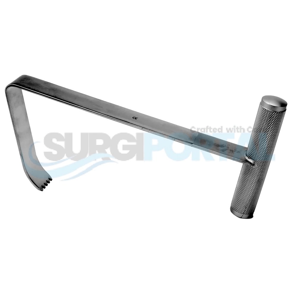 resized_processed_Mcelroy Retractor Anglulated T Handle Retractor 120mmx32mm 7 Inch McElroy Retractor – Angulated T-Handle 120mm x 32mm, 7" - Image 1