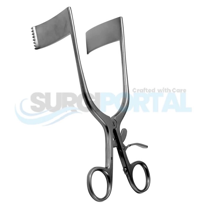 Meyerding Self-Retaining Retractor with Solid Toothed Blade – 190mm - Image 1