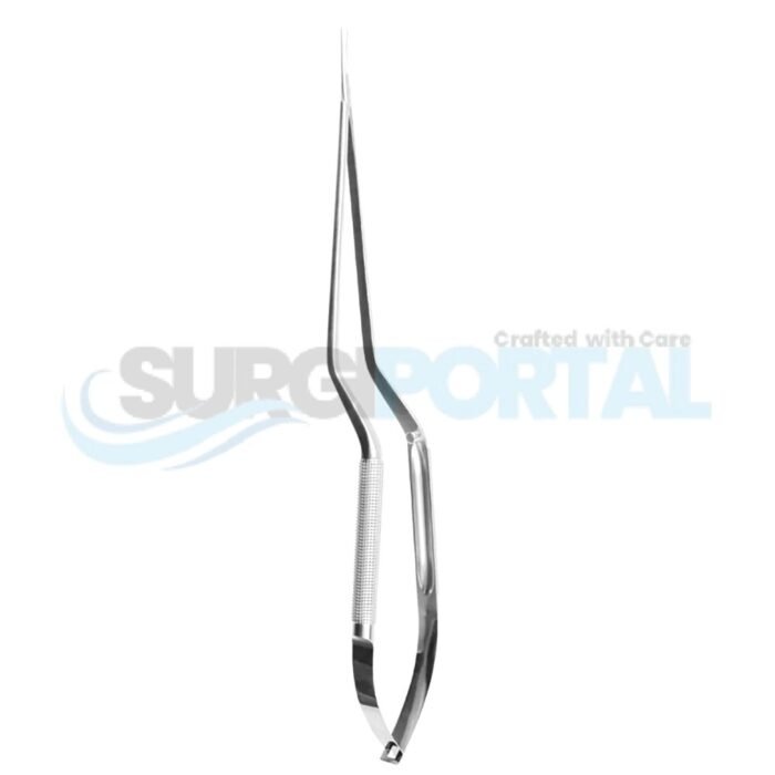 Micro Scissors – Round Handle, 10.5cm Shaft, Straight Blades - Image 1