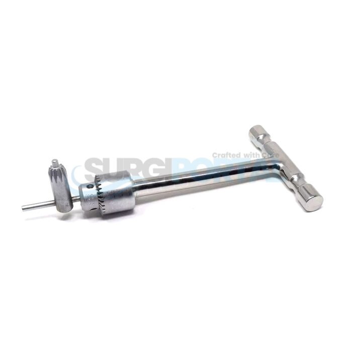 Orthopedic T- Handle With Chuck & Key Orthopedic Veterinary Surgery Instruments - Image 1