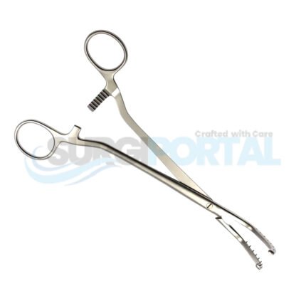 Price Thomas Bronchus Clamp Teeth on Left 220mm Full Longitudinal Serrations