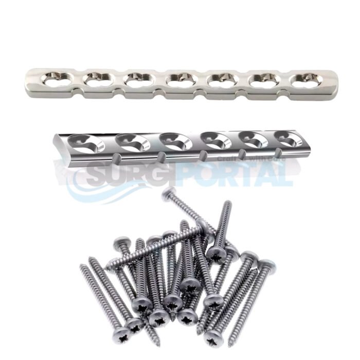Reconstruction Plate 3.5mm 5 to 12 Holes 100 Pcs Screws 3.5mm - Image 1