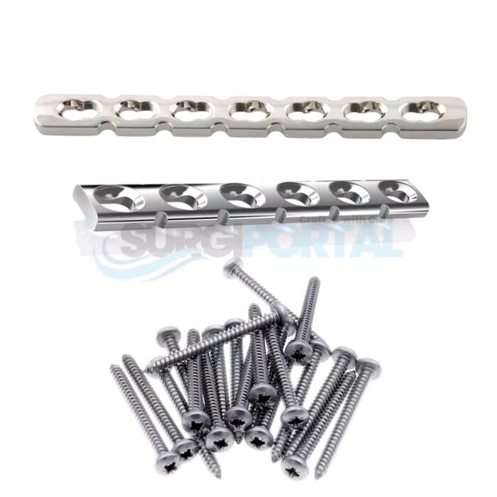 Reconstruction Plate 3.5mm 5 to 12 Holes 100 Pcs Screws 3.5mm - Image 1