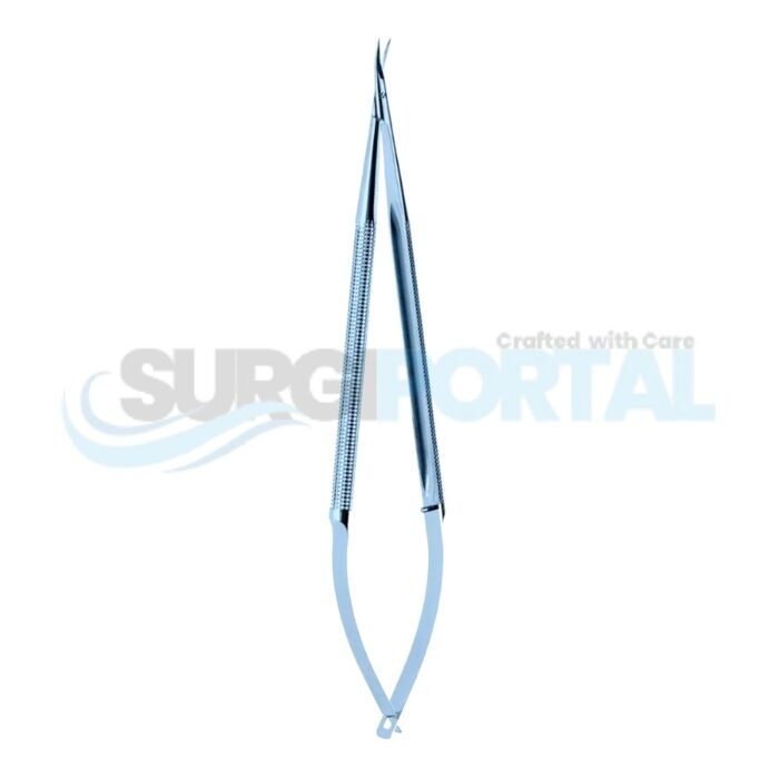 Rhoton Micro Scissors – 7", Curved Blades, Titanium - Image 1
