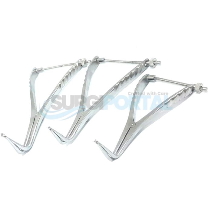 Set of 3 Stifle Distractors with Spinlock – 15cm, 19cm, 21cm Orthopedic Instruments - Image 1