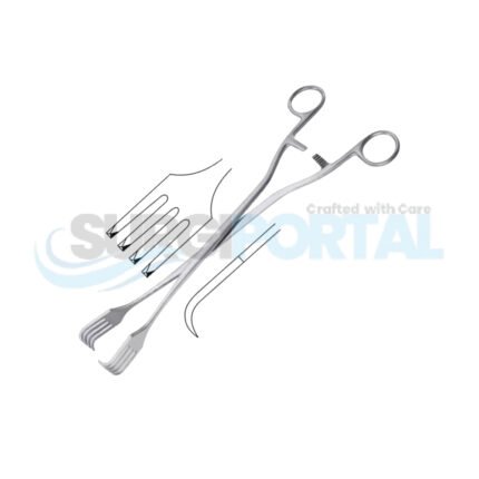 Single Use Disposable Pratt Tenaculum Forceps 4 Prong Gynecology Forceps