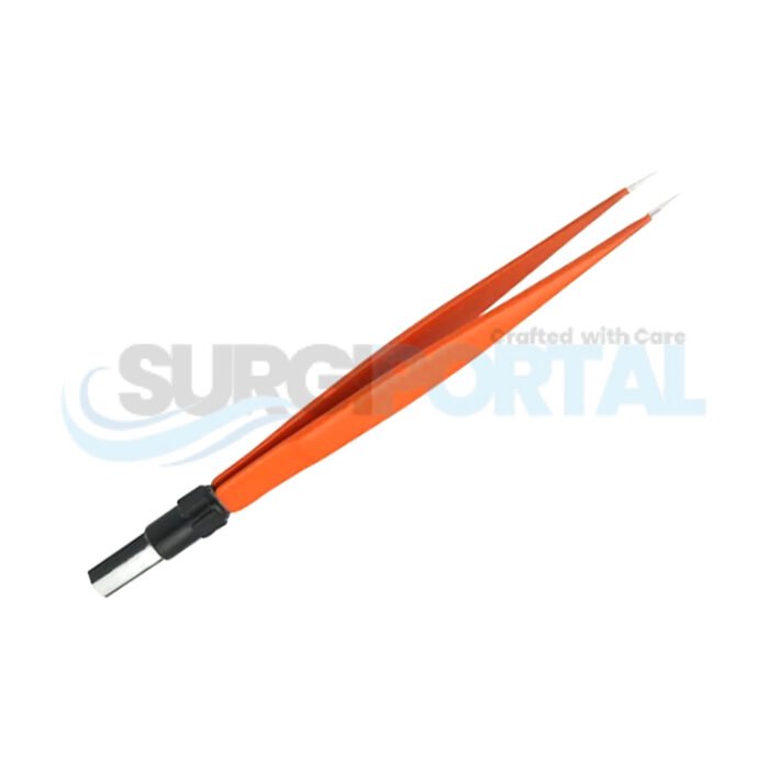 Super Straight Full Non Stick Silver Glide Bipolar Forceps - Image 1