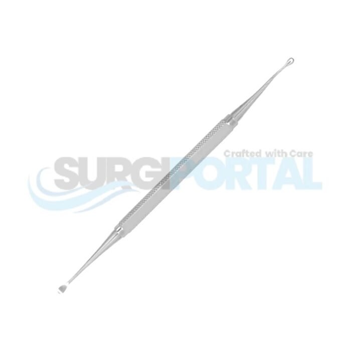 Surgical Curette Spoon Shape Round CM 8 Miller Handle #3 – Implant Instruments - Image 1