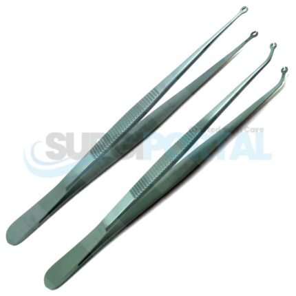 Suture Tweezers Corn Curved 160mm Implant Instruments