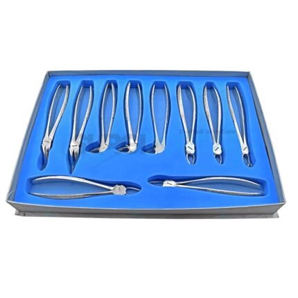 Tooth Extracting Forceps Kit of 10 Pcs light weight handle Dental Instruments
