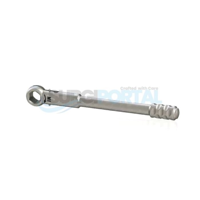 Universal Dental Implant Wrench Ratchet Long Handle 4.0mm & 6.35mm Hex Head CE - Image 1