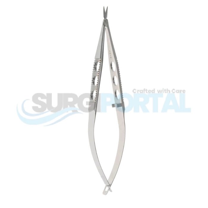 Vannas Scissors – Extra Thin 7mm Blades, Curved - Image 1