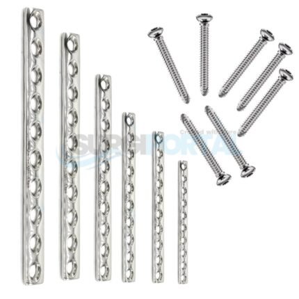 Veterinary 3.5mm DCP Recon Plate -12pcs & 3.5mm Cortical Screw- 100pcs SS